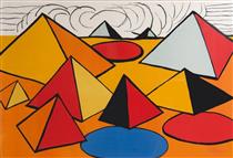 Pryamids and Clouds - Alexander Calder