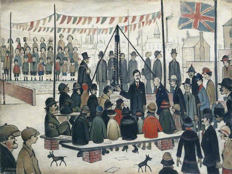Laying a Foundation Stone, 1936 - L. S. Lowry