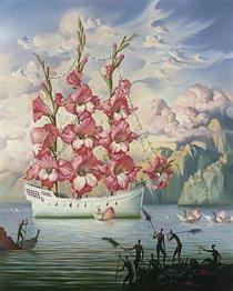 Arrival of the flower ship - Vladimir Kush