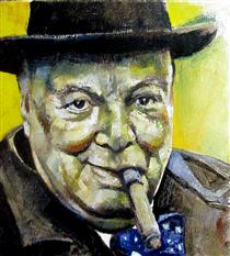 Portrait of Winston Churchill - Zani Corrado