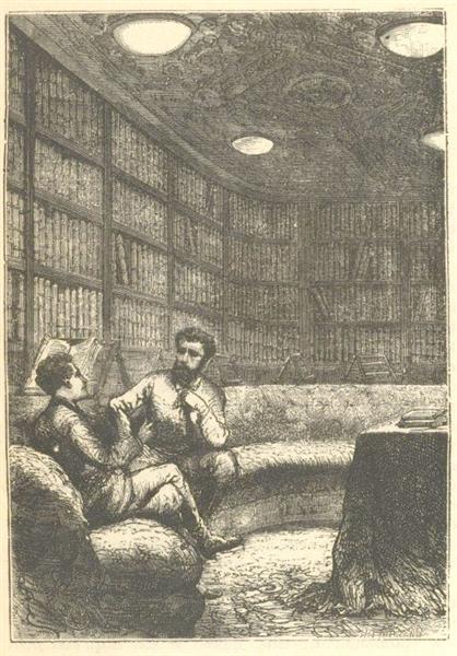Nautilus Library Nemo Aronnax - Édouard Riou