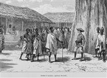 Louis-gustave Binger of French West Africa in 1892 Treaty Signing with Famienkro Leaders, in Present Day N'zi-comoé Region, Côte D'ivoire - Édouard Riou