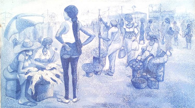 A Lady at Market, 2012 - Olusola David, Ayibiowu
