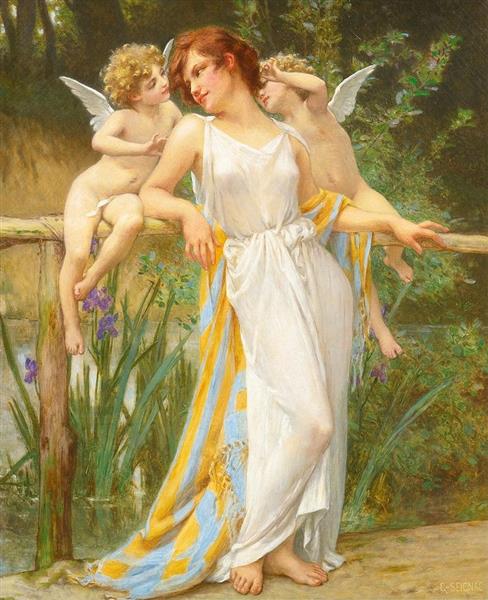 Psyche with Putti - Guillaume Seignac