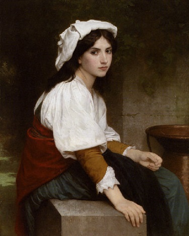 Italian girl at the fountain, 1870 - Вильям Адольф Бугро