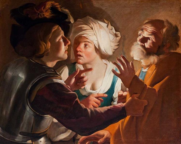 The Denial of Saint Peter, 1624 - Дірк ван Бабюрен