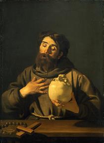 St. Francis in Meditation - Дирк ван Бабюрен