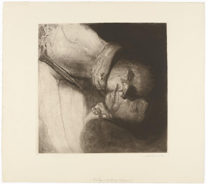 Death, Woman, and Child, c.1910 - 1931 - Käthe Kollwitz