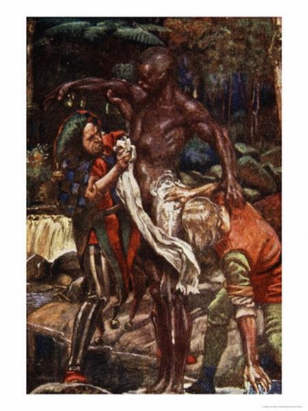 Fool and Want-wit Washing a Man from the Pilgrim's Progress - Byam Shaw