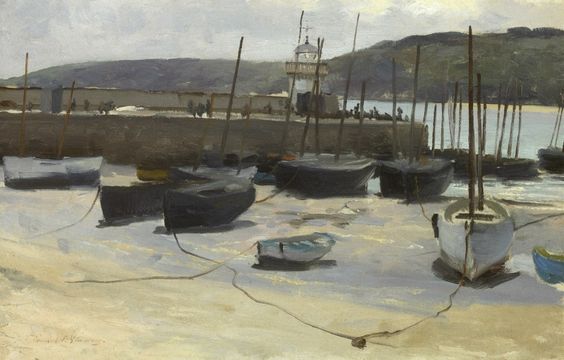 Low Tide, St. Ives Harbor, 1887 - Edward E. Simmons