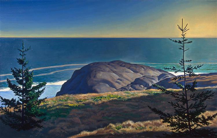Young Spruces, Maine Coast, 1955 - Rockwell Kent