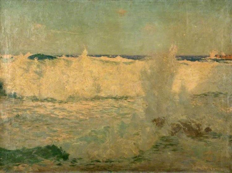 The Wave, St Ives, Cornwall - Julius Olsson