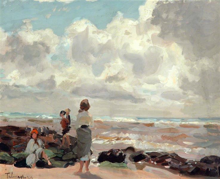 Figures on a Rocky Beach, 1917 - Algernon Mayow Talmage