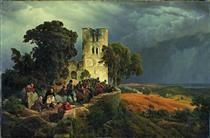The Siege (defense of a Church Courtyard During the Thirty Years’ War) - Carl Friedrich Lessing
