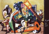 Large Stil Life with Telescope - Max Beckmann