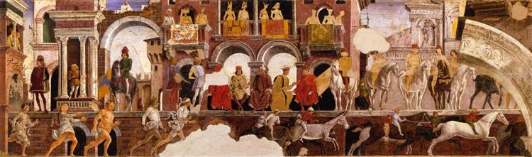 April. Fresco in Palazzo Schifanoia (detail), 1470 - Francesco del Cossa