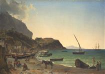 The Large harbor on Capri island - Sylvester Shchedrin