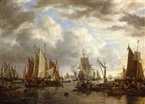 Shipping Before Dordrecht - Simon de Vlieger