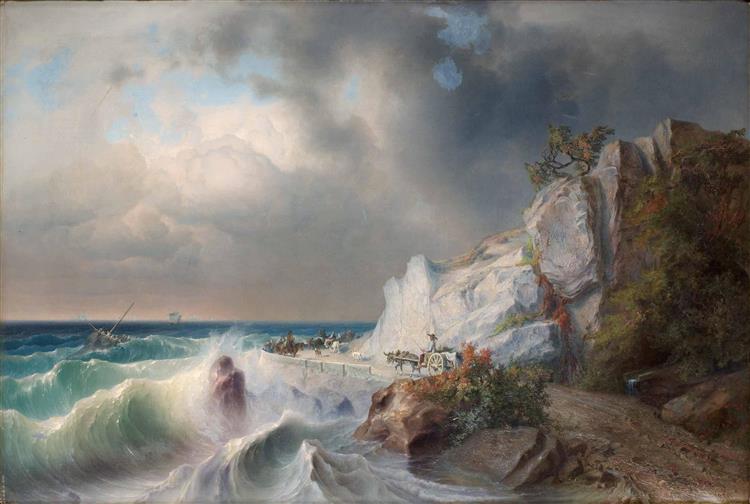 Вид между Генуей и Ниццей, 1860 - Аполлинарий Горавский