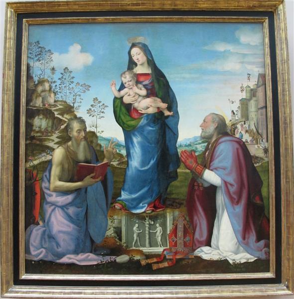 Mariotto Albertinelli E Franciabigio, Madonna Col Bambino Tra I Santi Girolamo E Zanobi, 1506 - Mariotto Albertinelli