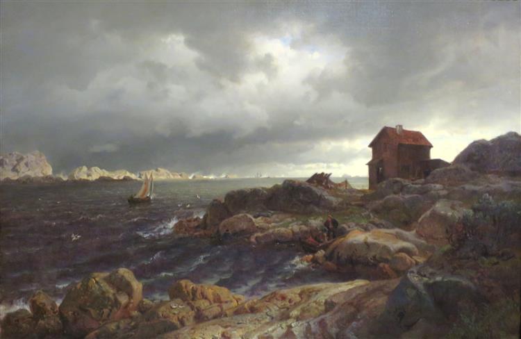 View Across Fjord, 1859 - Hans Gude