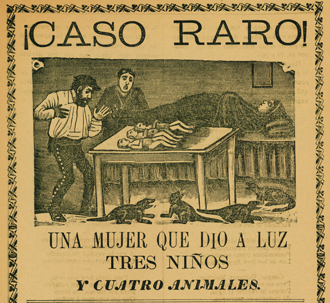 Strange Case! A Woman Who Gave Birth to Three Children and Four Animals - José Guadalupe Posada