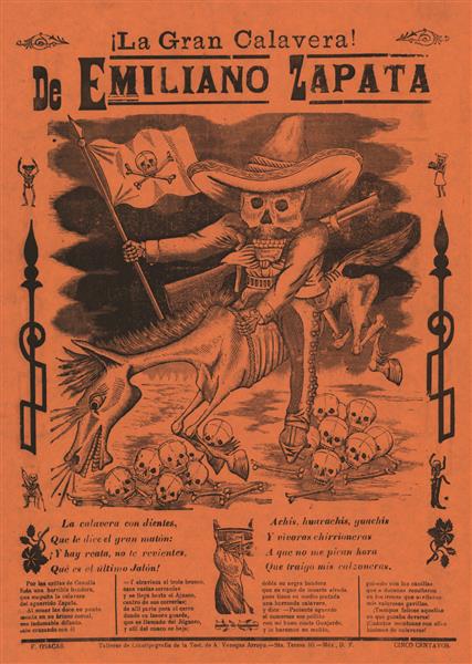 The Great Calavera of Emiliano Zapata - Jose Guadalupe Posada