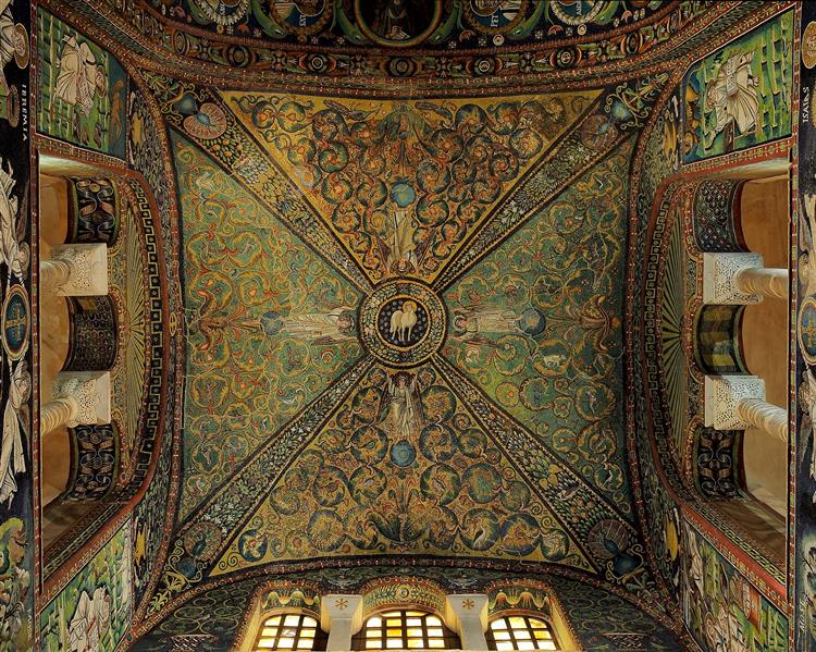 Lamb of God Mosaic, c.547 - 拜占庭馬賽克藝術