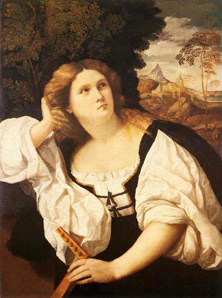 Lady with a Lute, c.1520 - Palma le Vieux