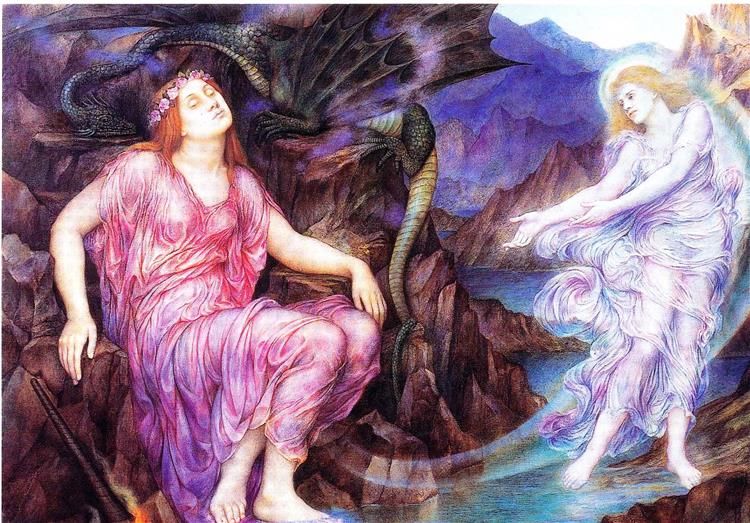The Passing of the Soul at Death, 1918 - Evelyn De Morgan