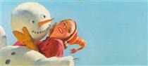 Snowman, Ad Illustration - Haddon Sundblom