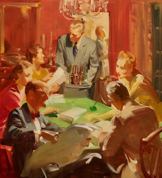 Dinner with Friends, c.1950 - Хэддон Сандблом