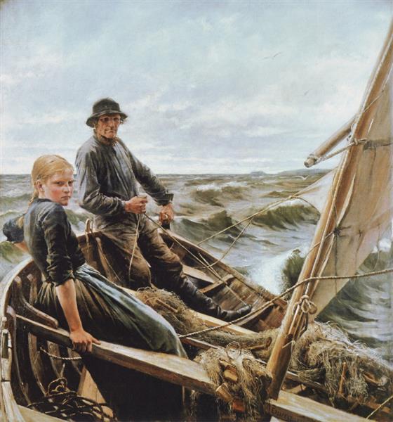 At sea, 1883 - Альберт Эдельфельт