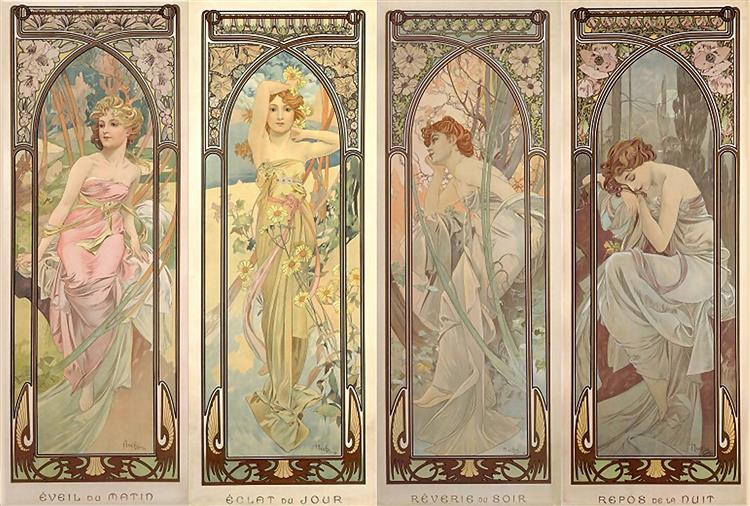 The Times of the Day, 1899 - Alphonse Mucha