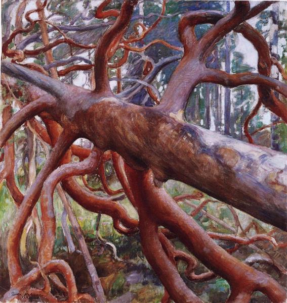 A big old pine tree of Kotavuori, 1916 - Pekka Halonen