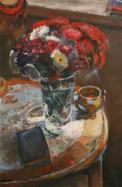 Asters in a vase - Czesław Jan Pyrgies