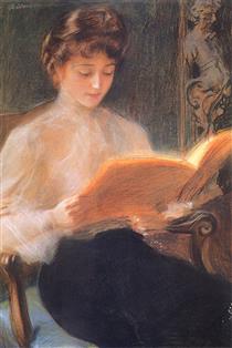 Reading Woman - Théodor Axentowicz