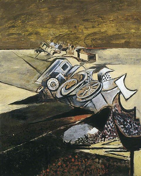 The Marshalling Yard at Trappes, France. Damage Done by RAF, 1944 - Graham Sutherland
