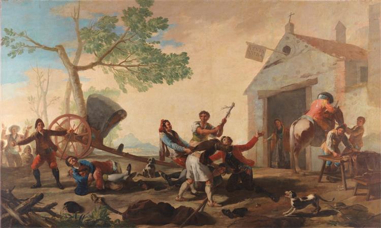 The Fight at the Venta Nueva, 1777 - Франсиско де Гойя