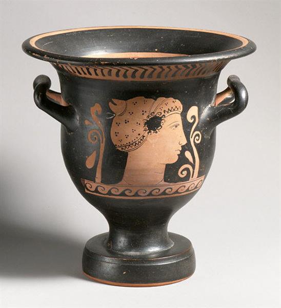 Terracotta Bell Krater (bowl for Mixing Wine and Water), c.325 BC - Ancient Greek Pottery