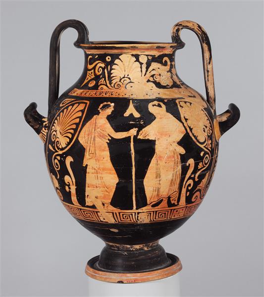 Terracotta Nestoris (two Handled Jar), c.350 BC - Ancient Greek Pottery
