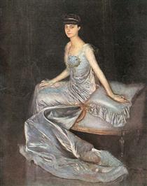 Portrait of Countess Anna De Noailles, Princess of Brancovan - Antonio de La Gándara