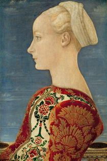 Profile Portrait of a Young Lady - Antonio del Pollaiolo