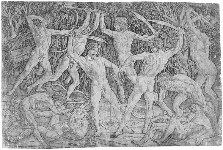Battle of The Nudes, c.1465 - c.1475 - Antonio del Pollaiolo
