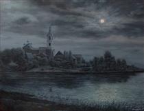 Село Поречье в лунную ночь - Аванесов Владислав