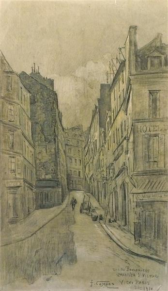 Vieux Paris, Quartier St Victor, La Rue Des Boulangers, 1910 - Fernand Combes