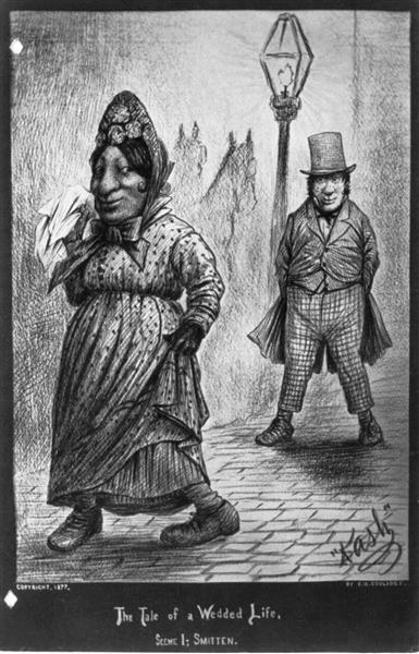 Scene I - Smitten. Man Looking at Woman, 1877 - Cassius Marcellus Coolidge