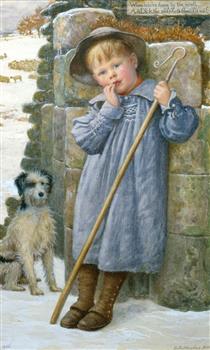 When Icicles Hang by the Wall, and Dick the Shepherd Blows His Nail - Edward Robert Hughes