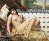 Odalisque with a Fan - Guillaume Seignac
