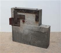 'Defined' - abstract sculpture by Carlos Granger - concrete & steel - Carlos Granger
